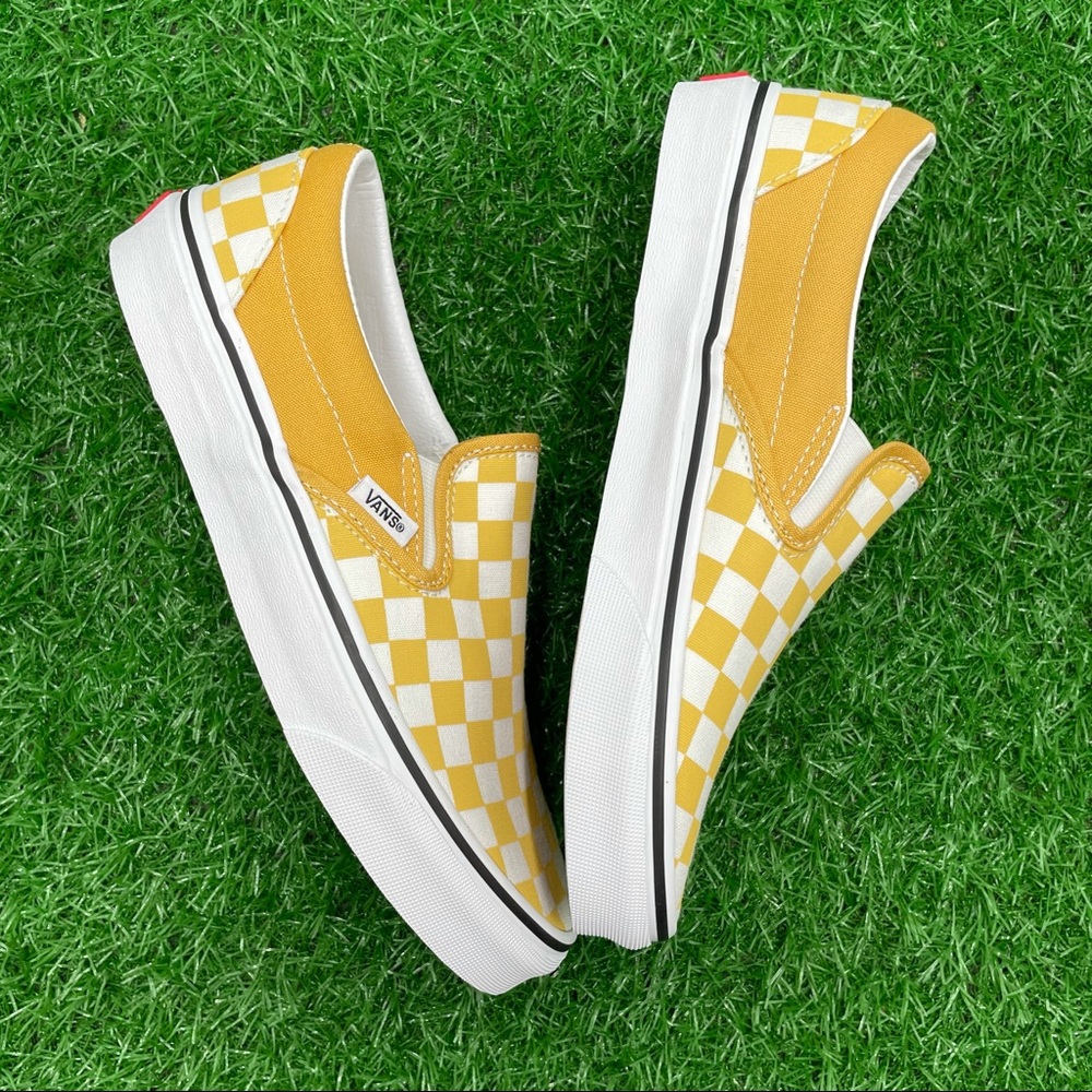 Vans Classic Slip On Checkerboard Ochre - Picture 4 of 6